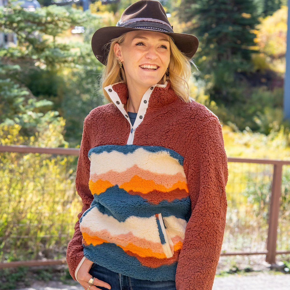 Retro Rockies Sherpa Quarter Button – Jack and Sage