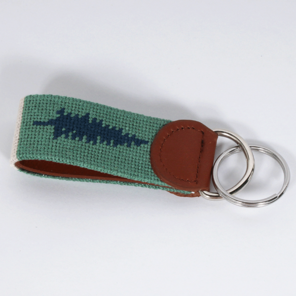 Evergreen Needlepoint Keychain