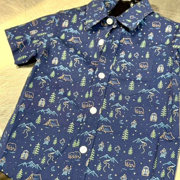 Starry Night Boys Camp Shirt