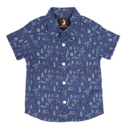 Starry Night Boys Camp Shirt