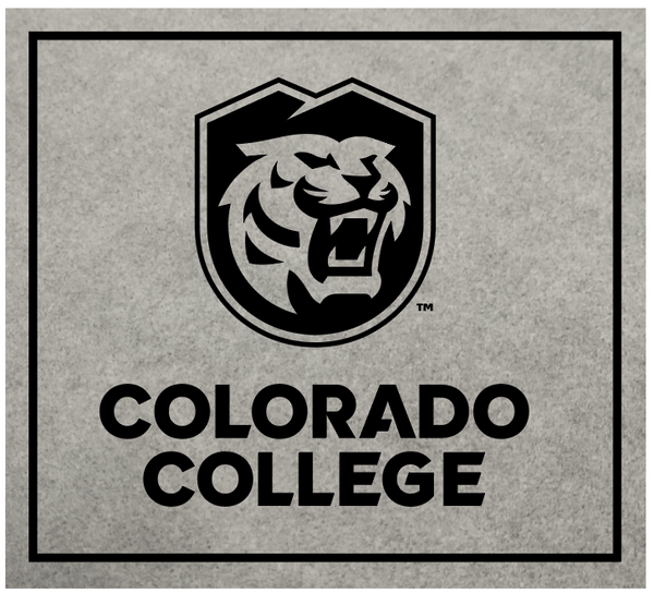 Colorado College Ice Grey Suede Patch