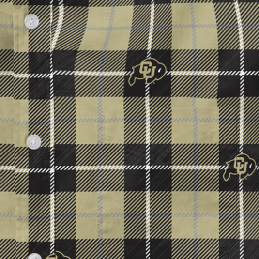 CU Boulder Flannel - Black and Gold