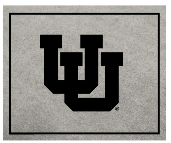 University of Utah Ice Grey Suede Patch