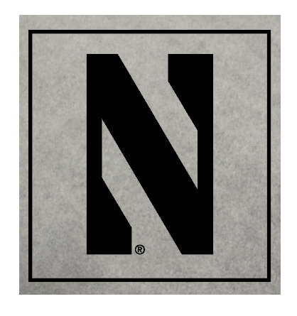 Northwestern Ice Grey Suede Patch