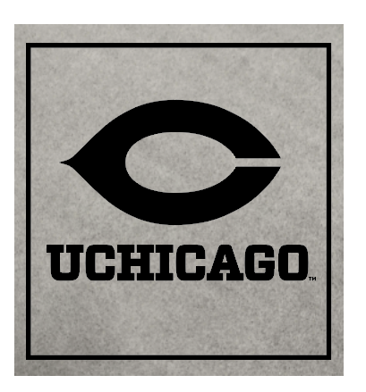 University of Chicago Ice Grey Suede Patch