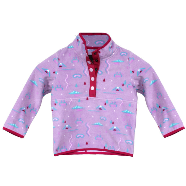 Lifty Fuschia Kids Fleece Quarter Button