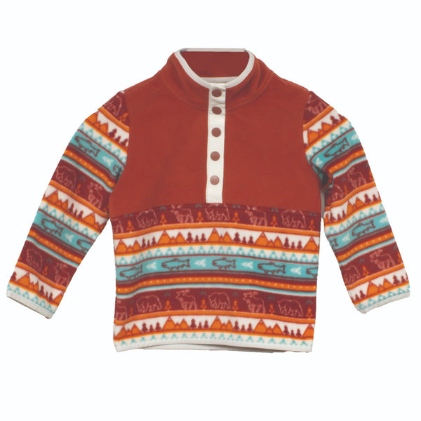 Wild Spirit Kids Fleece Half Button