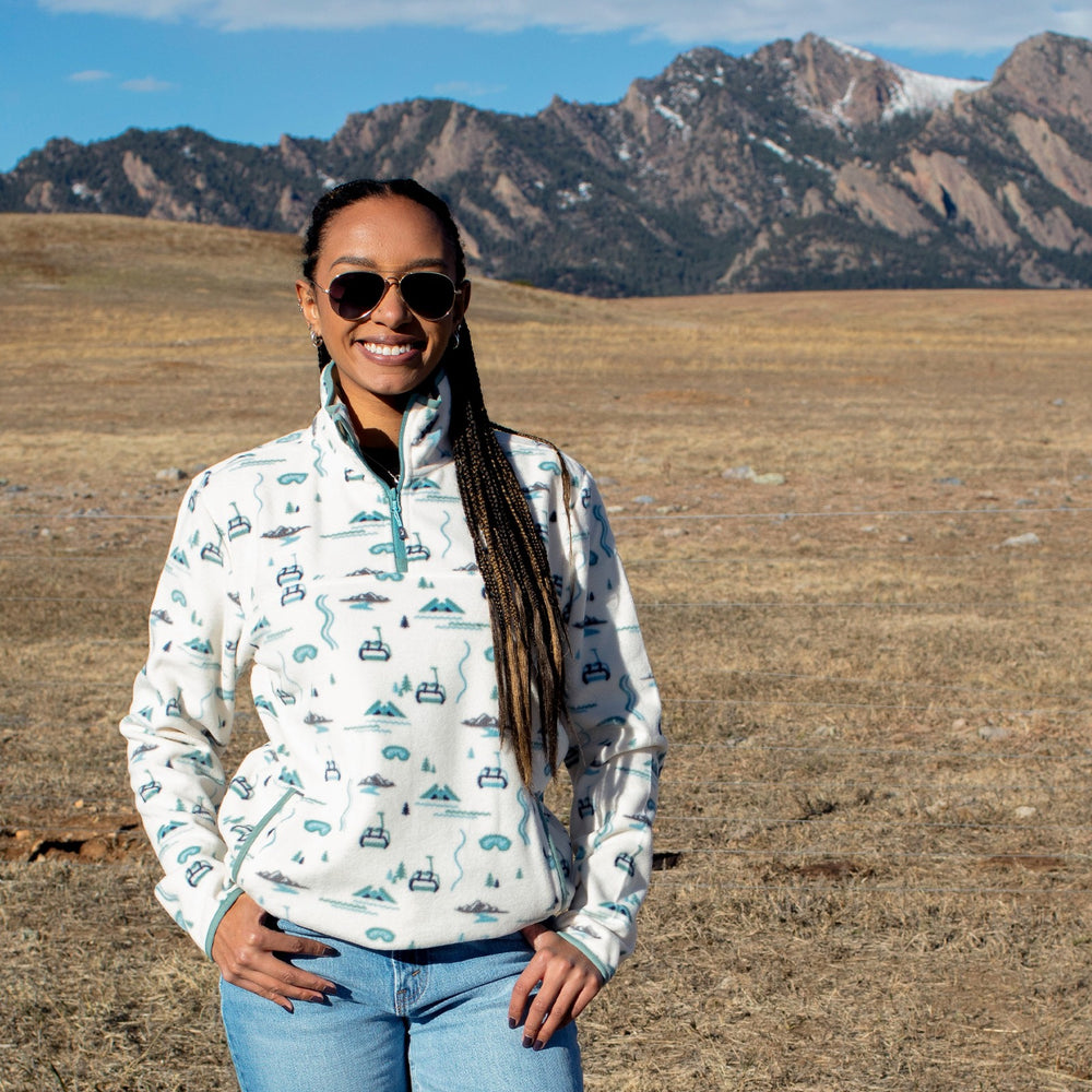 Lifty Ivory Fleece Quarter Zip