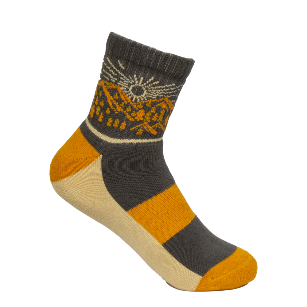 Sunlit Mountains Quarter Sock