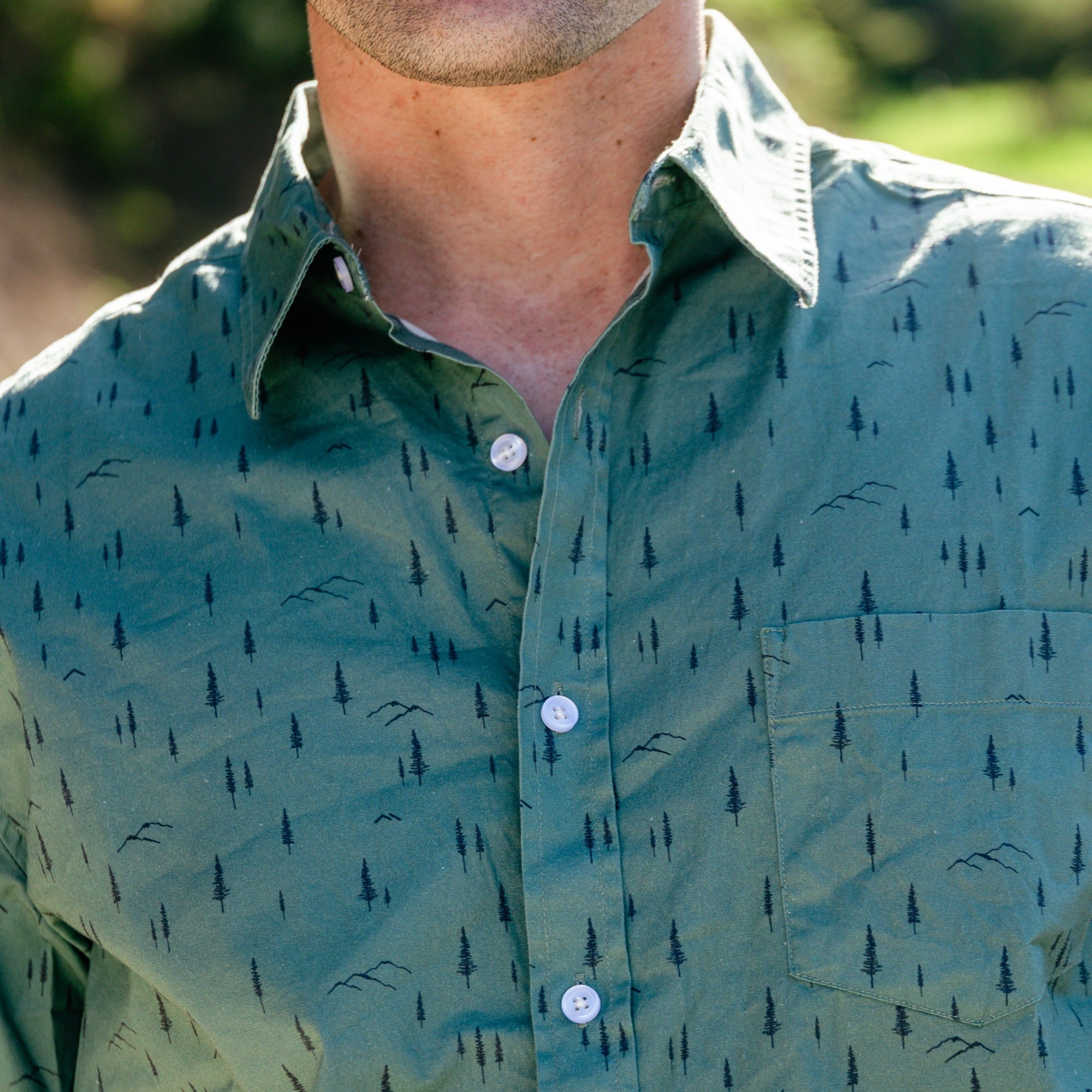 evergreen dress shirt Non-Iron Cotton Solid Dress Shirt With Contrast Trim