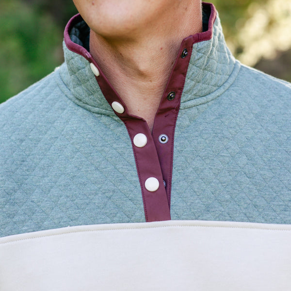 Sage Quilted Quarter Button