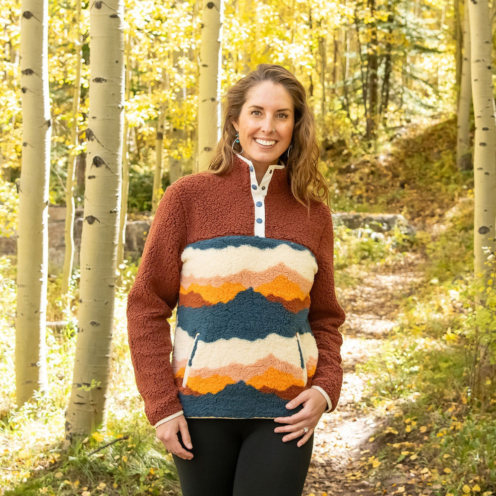 Retro Rockies Sherpa Quarter Button