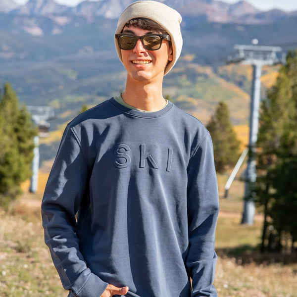 Ski Day Navy Crewneck