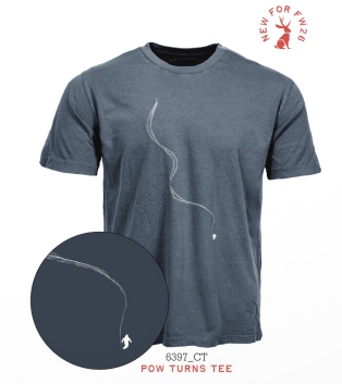 Pow Turns Embroidered Tee