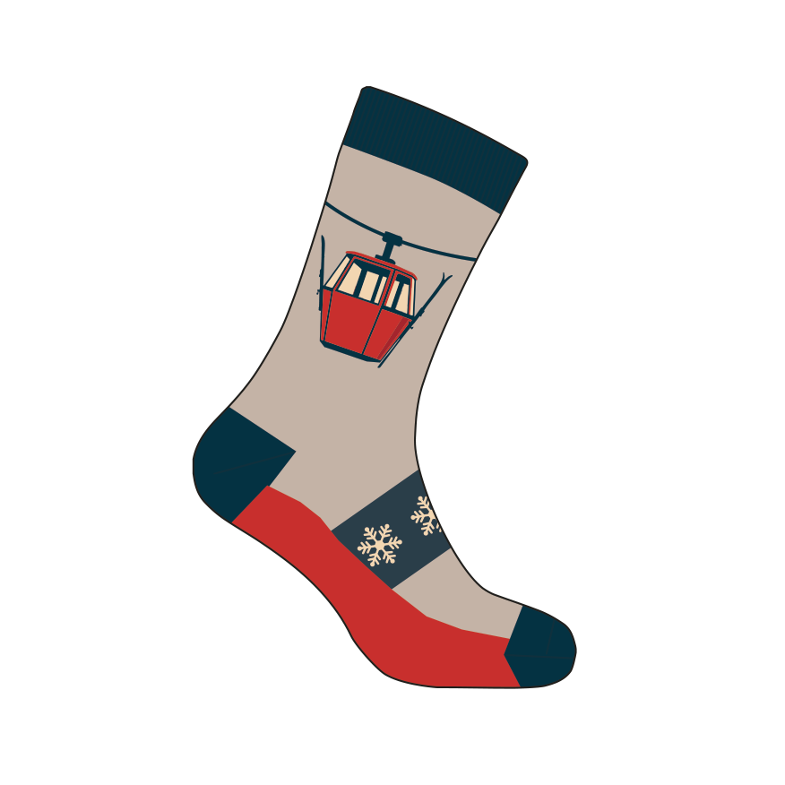 Cable Car Merino Sock