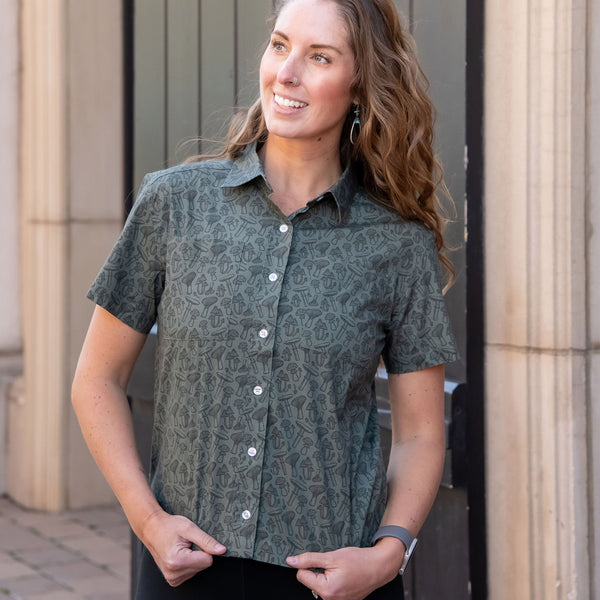 Mushroom Women's Camp Shirt