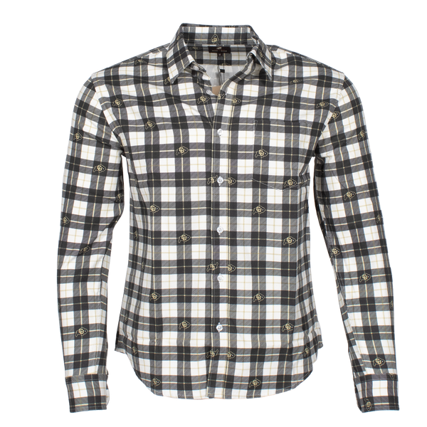 CU Boulder Flannel - Black and White