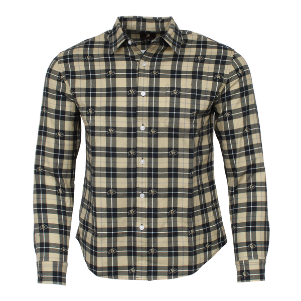 CU Boulder Flannel - Black and Gold